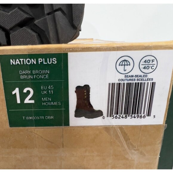 Kamik Men's NationPlus Waterproof Insulated Boots Sz. 12 Dark Brown -40 degrees - Picture 4 of 15